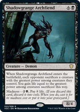 0022 Shadowgrange Archfiend R Commander: Innistrad: Crimson Vow