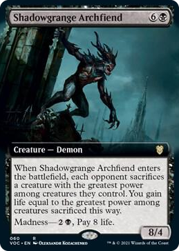 0060 Shadowgrange Archfiend (Extended Art) R Commander: Innistrad: Crimson Vow