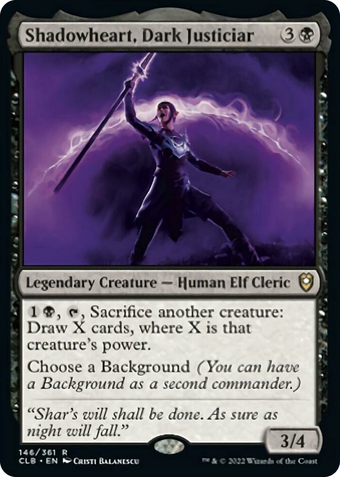 Shadowheart, Dark Justiciar #146 R - Commander Legends: Battle for Baldur's Gate Pokemon card