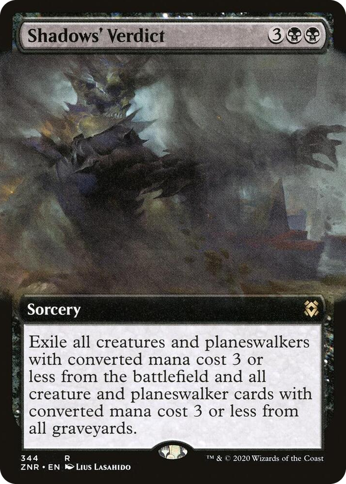 0344 Shadows' Verdict (Extended Art) R Zendikar Rising