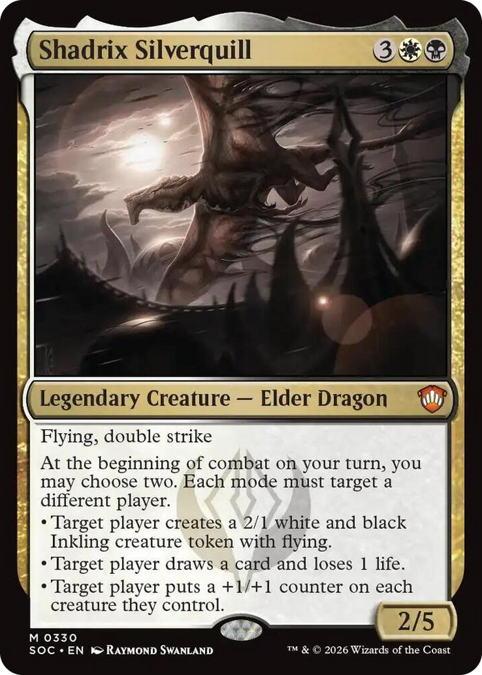 Shadrix Silverquill #330 M - Commander: Secrets of Strixhaven Pokemon card