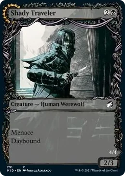 0291 Shady Traveler (Showcase) C Innistrad: Midnight Hunt