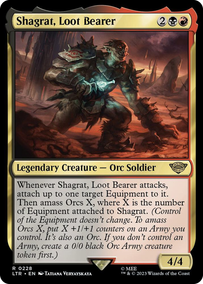 Shagrat, Loot Bearer #228 R - Universes Beyond: The Lord of the Rings: Tales of Middle-earth Pokemon card