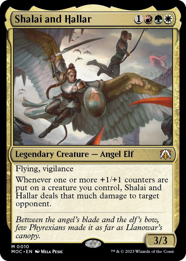 Shalai and Hallar #10 M - Commander: March of the Machine Pokemon card