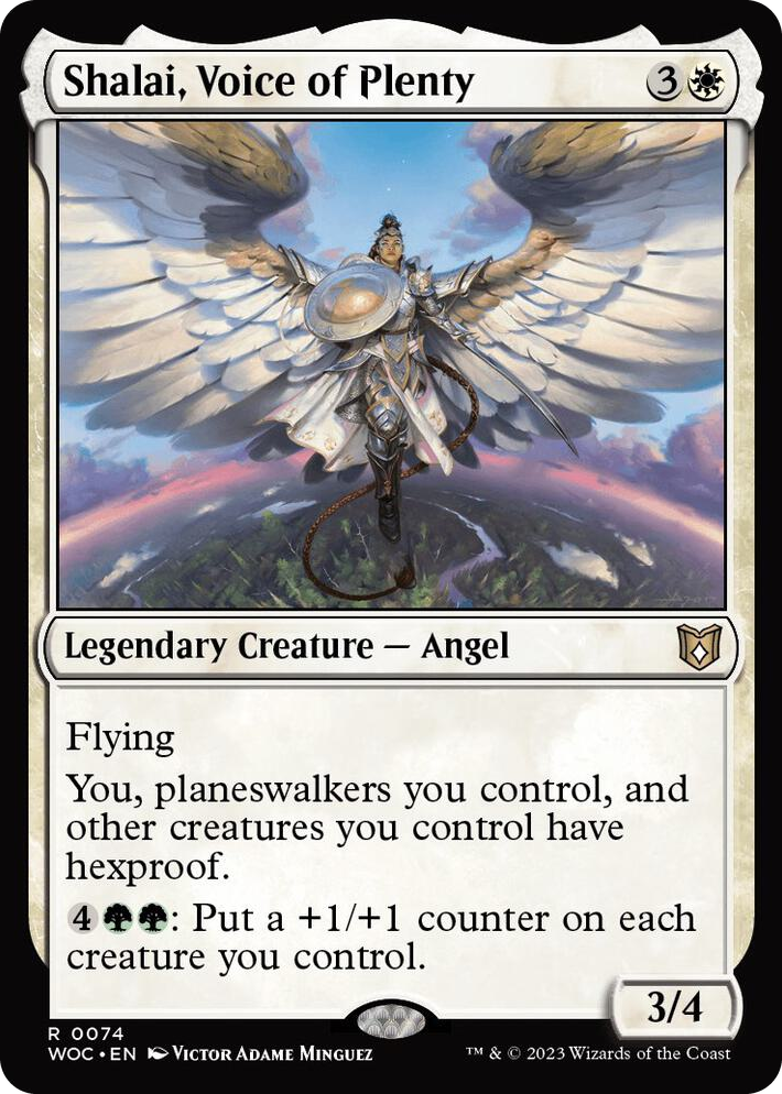 0074 Shalai, Voice of Plenty R Commander: Wilds of Eldraine