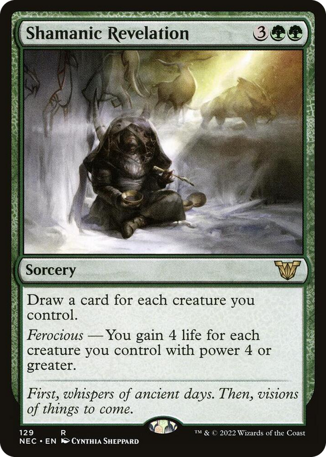 0129 Shamanic Revelation R Commander: Kamigawa: Neon Dynasty