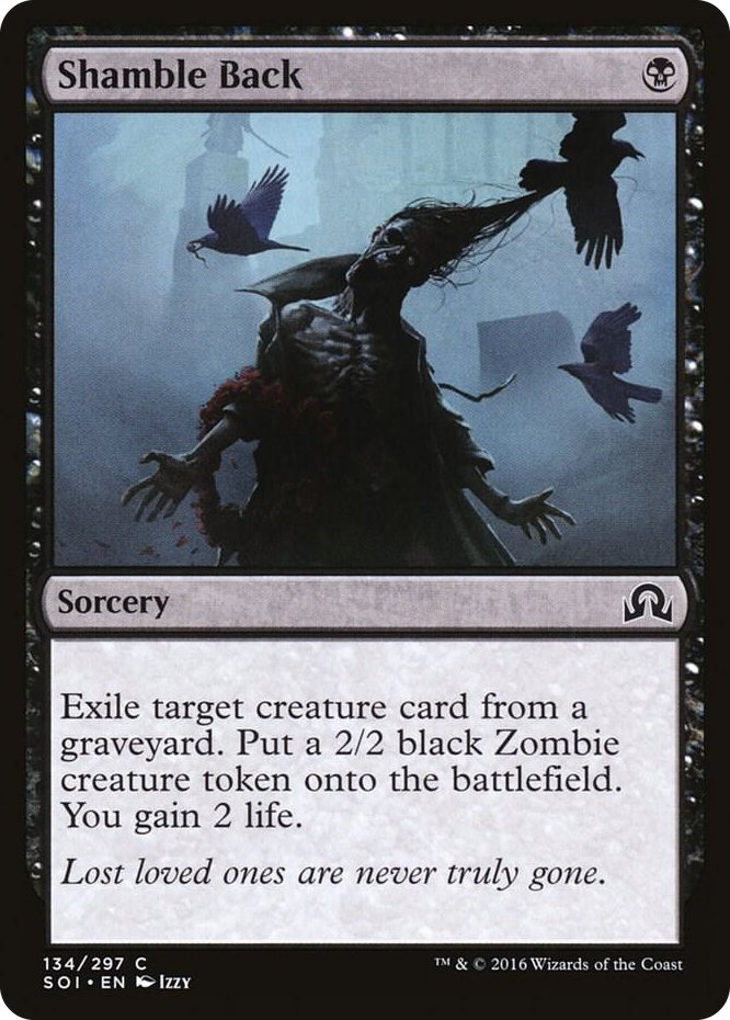 Shamble Back #134 C - Shadows over Innistrad Pokemon card