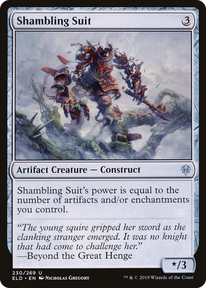0230 Shambling Suit U Throne of Eldraine