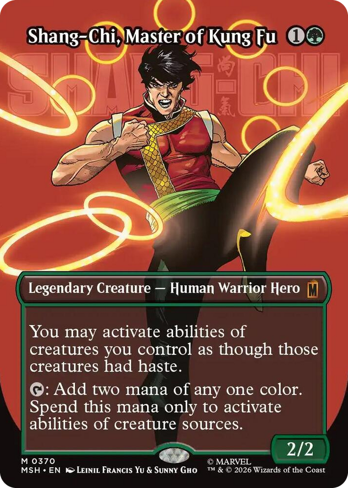 Shang-Chi, Master of Kung Fu (Borderless) (0370) #370 M - Marvel Super Heroes Pokemon card