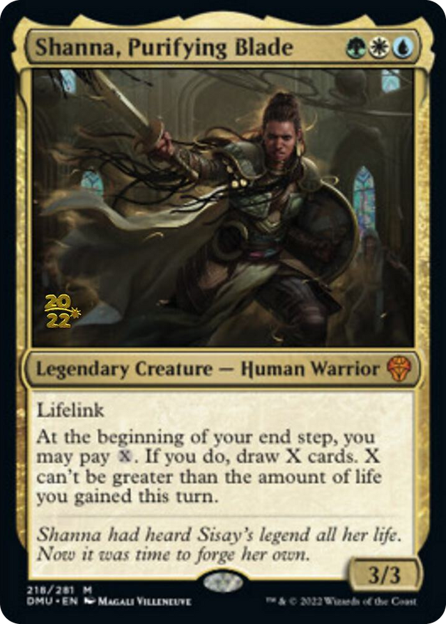 0218 Shanna, Purifying Blade M Prerelease Cards