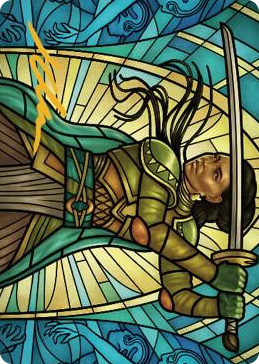0077 Shanna, Purifying Blade Art Card (77/81) (Gold-Stamped Signature) S Art Series: Dominaria United