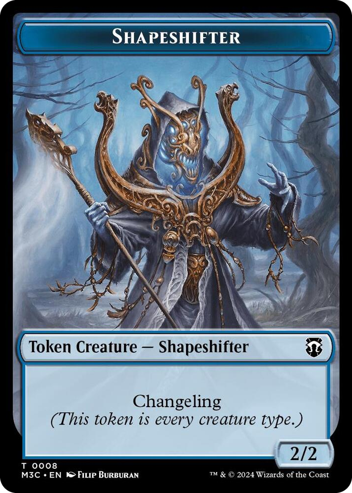 0008 Shapeshifter (0008) (Ripple Foil) // Dragon Double-Sided Token T Commander: Modern Horizons 3