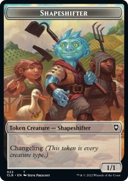 0022 Shapeshifter (022) // Clue Double-Sided Token T Commander Legends: Battle for Baldur's Gate