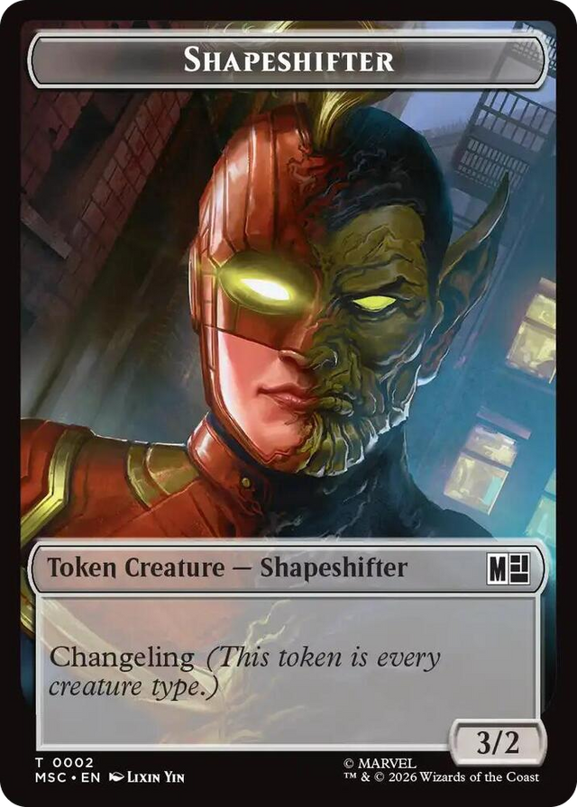0002 Shapeshifter // Ape Villain Double-Sided Token T Commander: Marvel Super Heroes