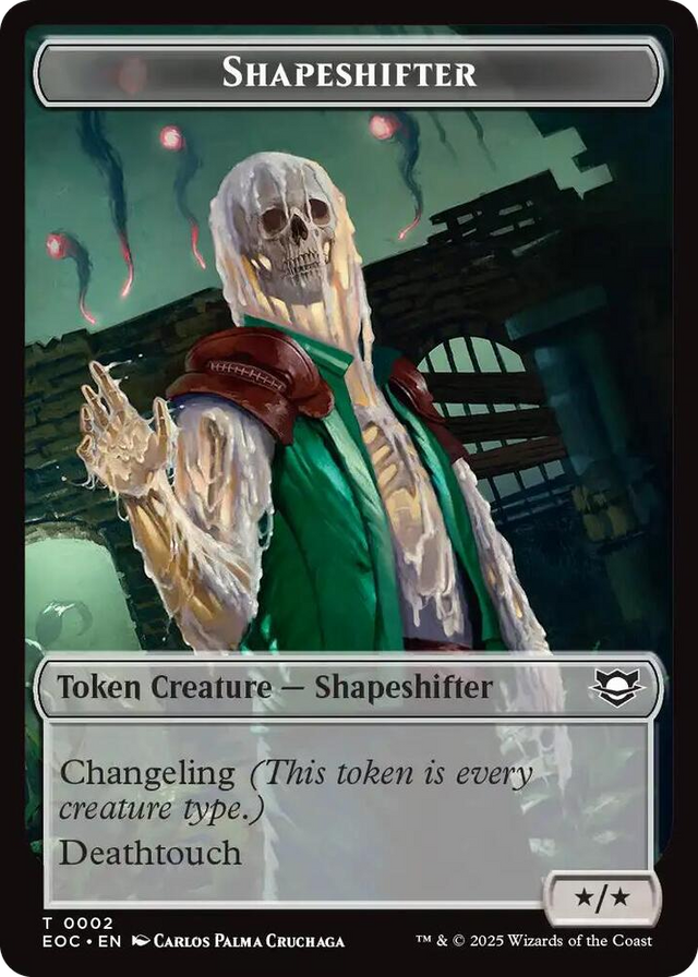 0002 Shapeshifter // Golem (0013) Double-Sided Token T Commander: Edge of Eternities