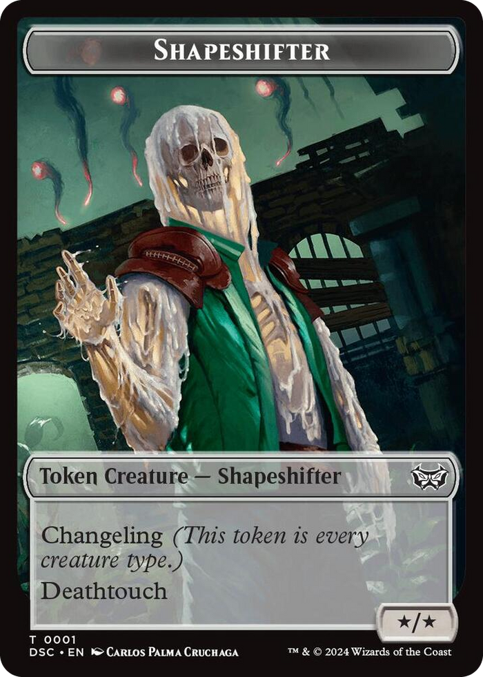 Shapeshifter // Insect (0022) Double-Sided Token #1 T - Commander: Duskmourn: House of Horror Pokemon card