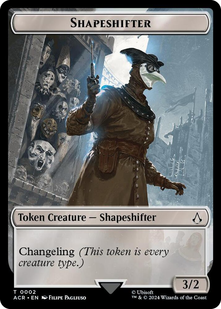 0002 Shapeshifter Token T Universes Beyond: Assassin's Creed
