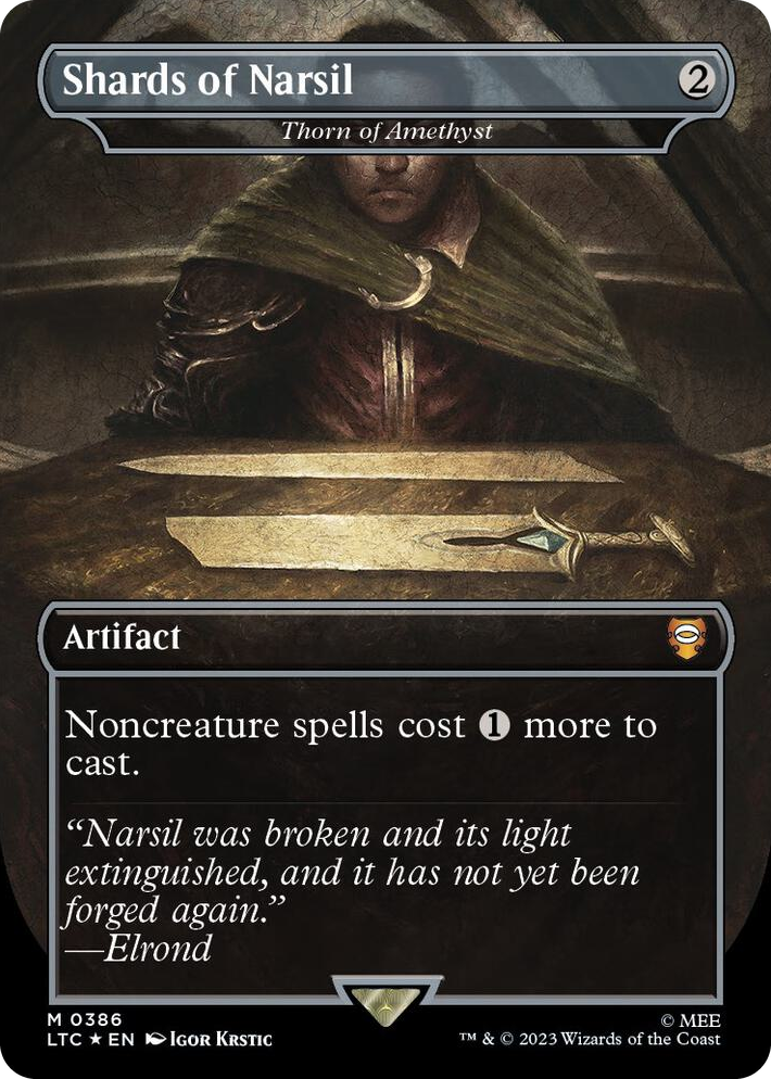 0386 Shards of Narsil - Thorn of Amethyst (Borderless) (Surge Foil) M Commander: The Lord of the Rings: Tales of Middle-earth