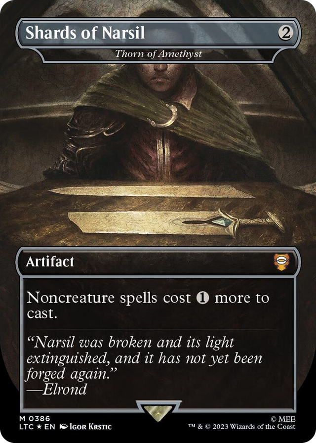 0386 Shards of Narsil - Thorn of Amethyst (Borderless) (Surge Foil) M Commander: The Lord of the Rings: Tales of Middle-earth