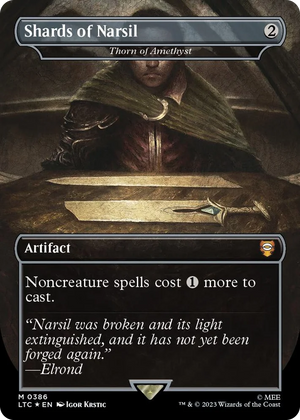 0386 Shards of Narsil - Thorn of Amethyst (Borderless) (Surge Foil) M Commander: The Lord of the Rings: Tales of Middle-earth