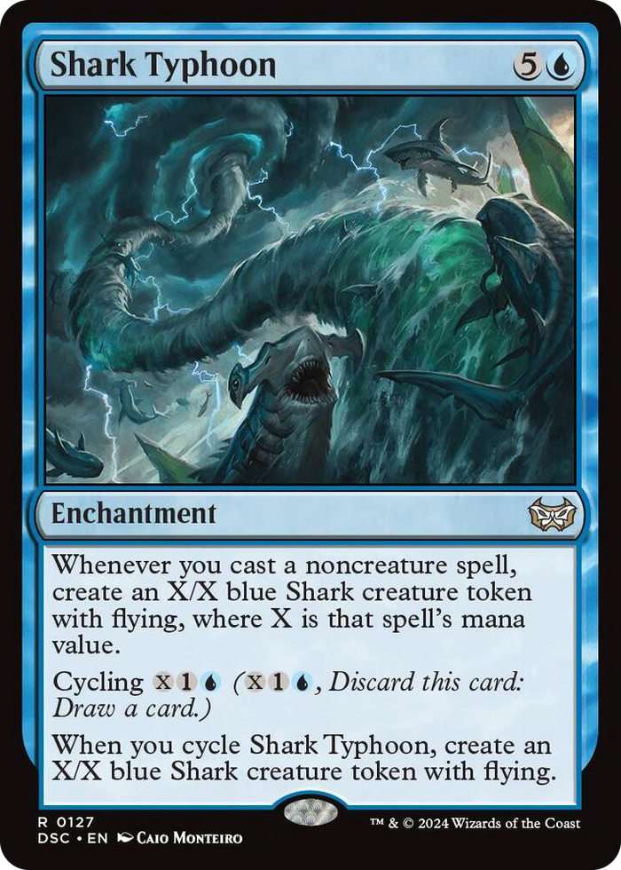Shark Typhoon #127 R - Commander: Duskmourn: House of Horror Pokemon card