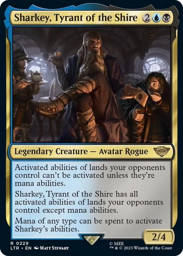 Sharkey, Tyrant of the Shire #229 R - Universes Beyond: The Lord of the Rings: Tales of Middle-earth Pokemon card