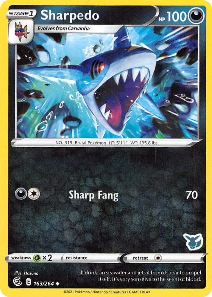 0163 Sharpedo - 163/264 (Eevee Stamped) Promo Battle Academy 2022