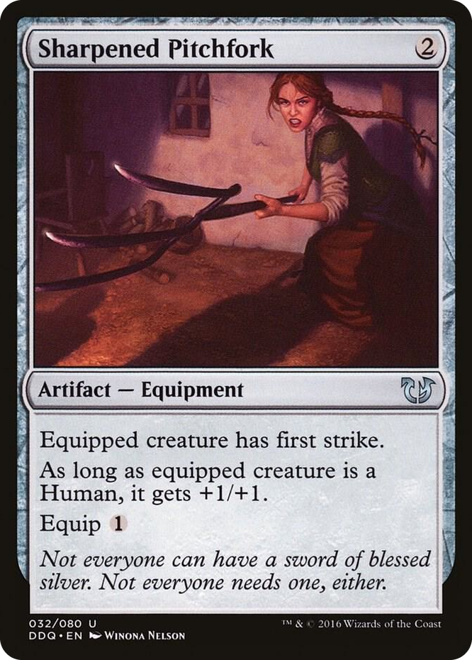Sharpened Pitchfork #32 U - Duel Decks: Blessed vs. Cursed Pokemon card