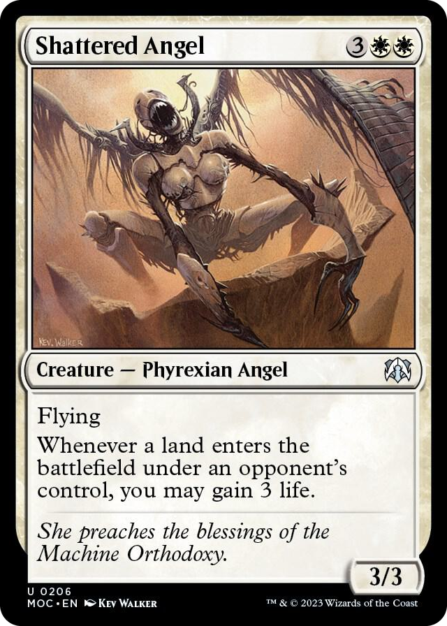 Shattered Angel #206 U - Commander: March of the Machine Pokemon card