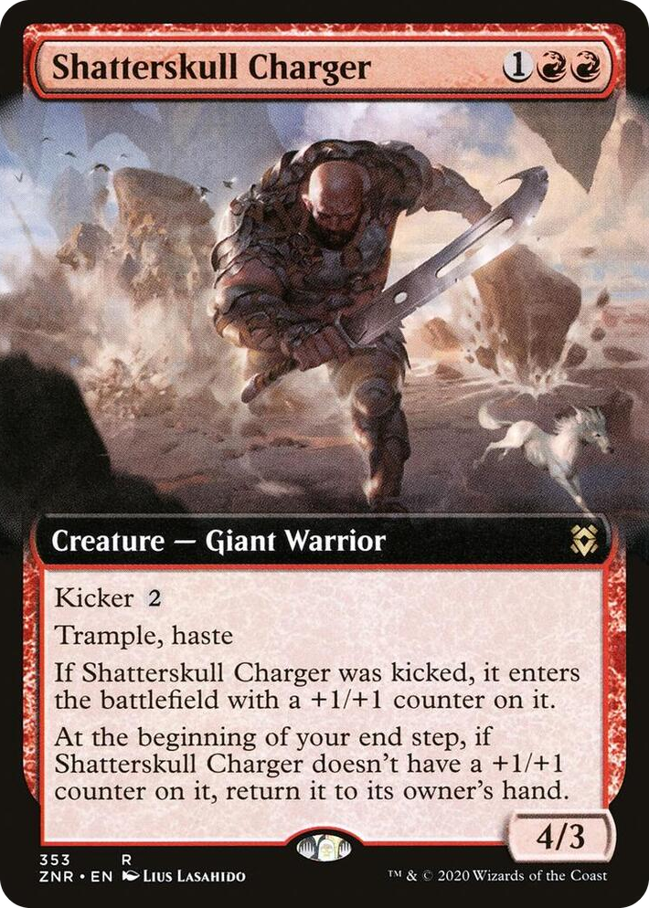 0353 Shatterskull Charger (Extended Art) R Zendikar Rising