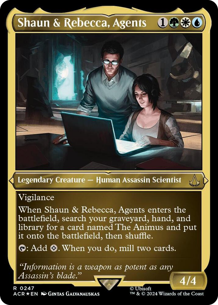 Shaun & Rebecca, Agents (Foil Etched) #247 R - Universes Beyond: Assassin's Creed Pokemon card