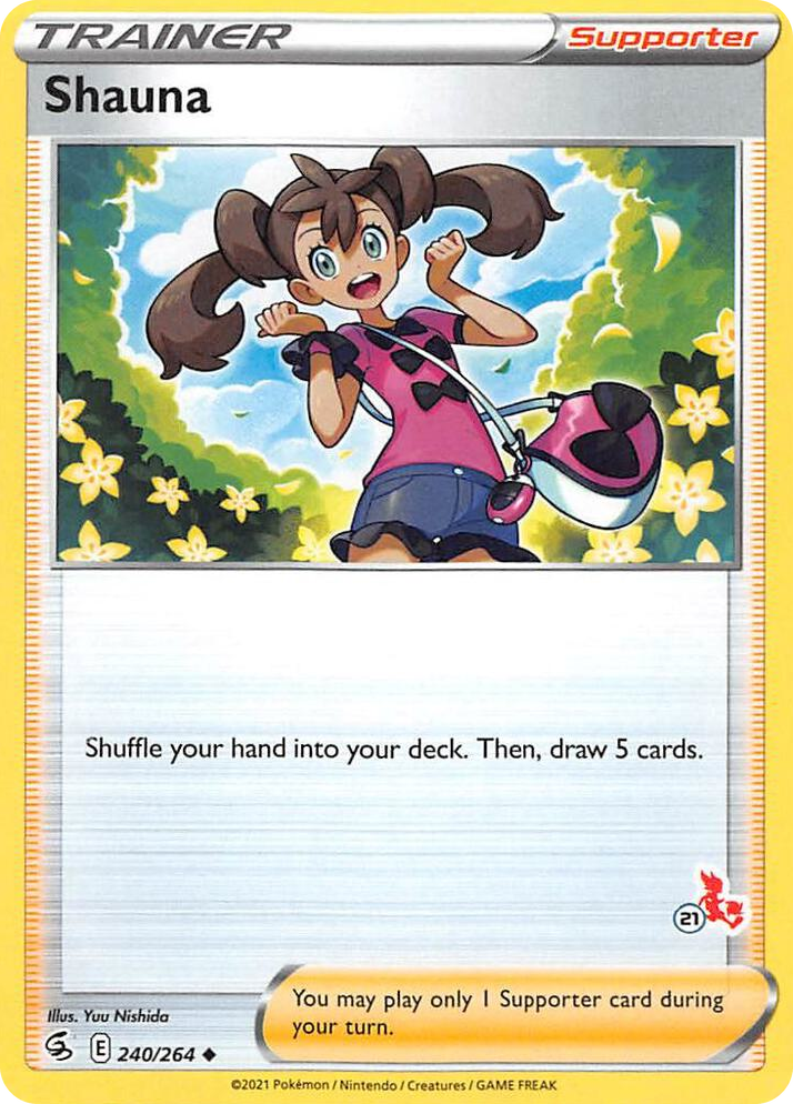 0240 Shauna - 240/264 (#21 Cinderace Stamped) Promo Battle Academy 2022