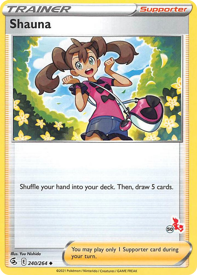 0240 Shauna - 240/264 (#50 Cinderace Stamped) Promo Battle Academy 2022