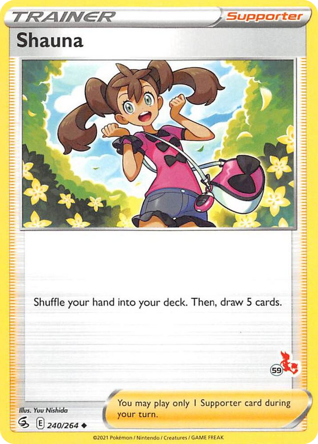 0240 Shauna - 240/264 (#59 Cinderace Stamped) Promo Battle Academy 2022