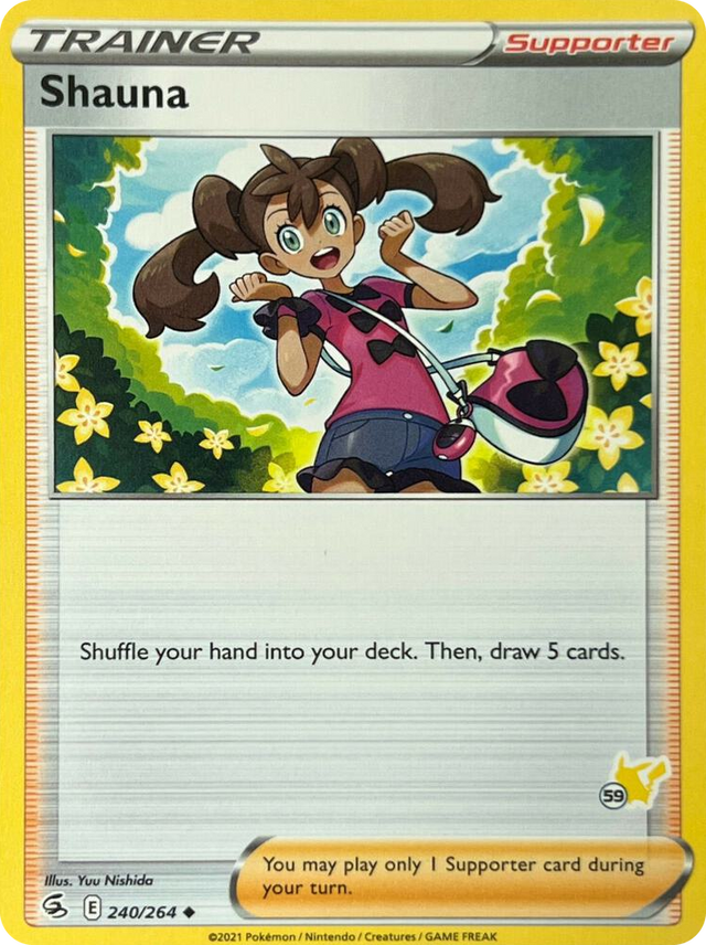 0240 Shauna - 240/264 (#59 Pikachu Stamped) Promo Battle Academy 2022