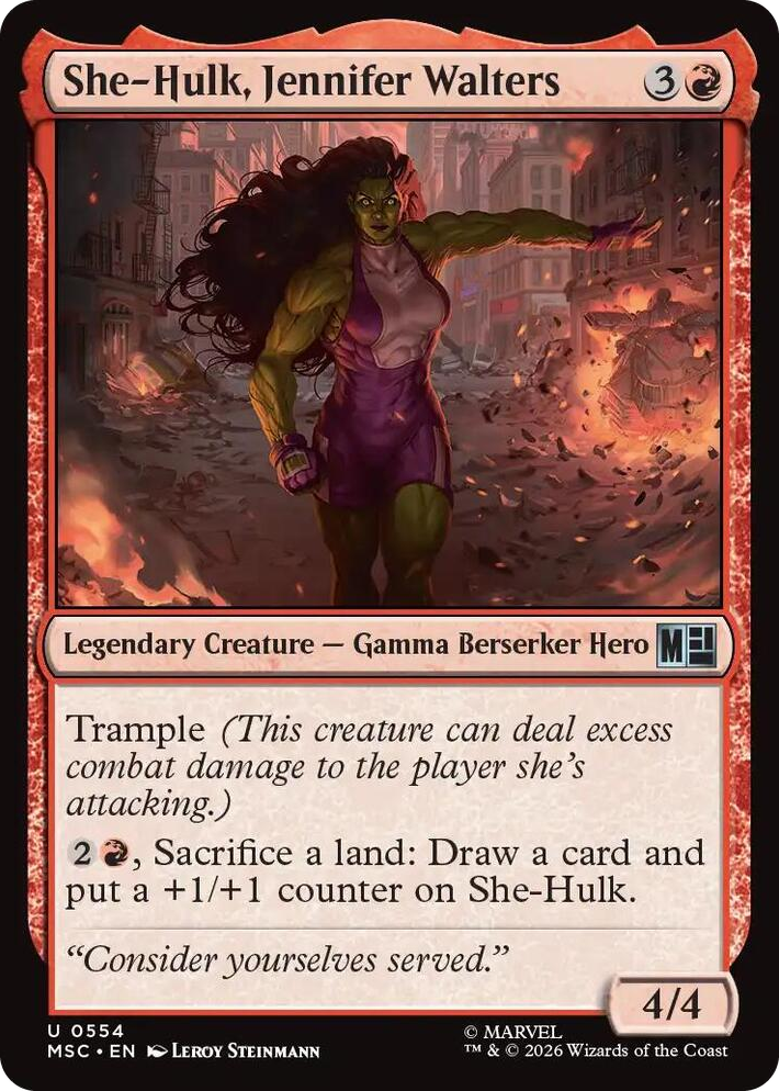 0554 She-Hulk, Jennifer Walters U Commander: Marvel Super Heroes