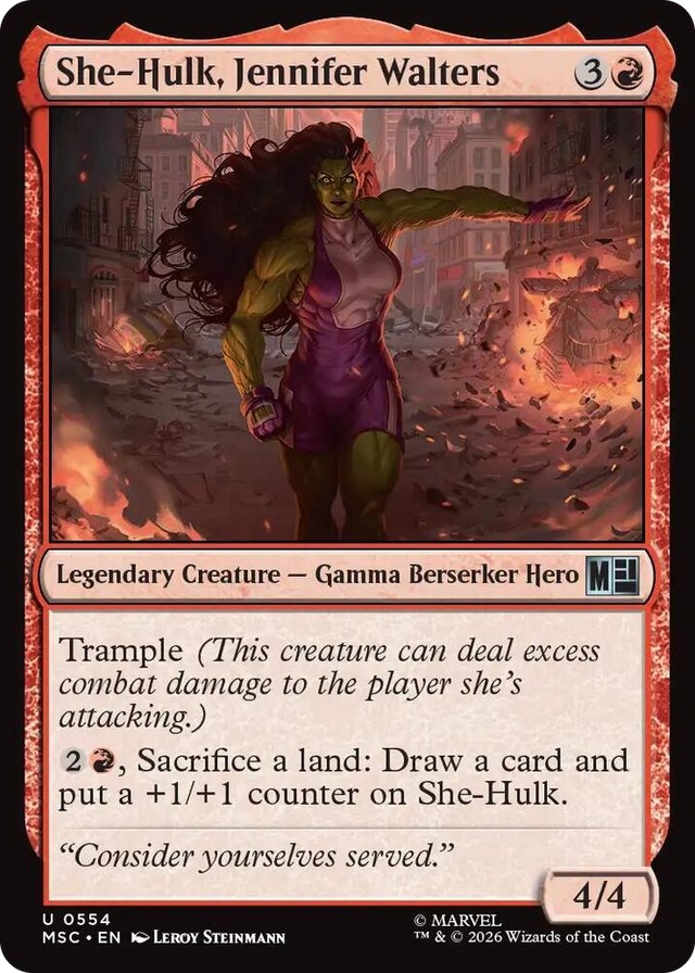 0554 She-Hulk, Jennifer Walters U Commander: Marvel Super Heroes