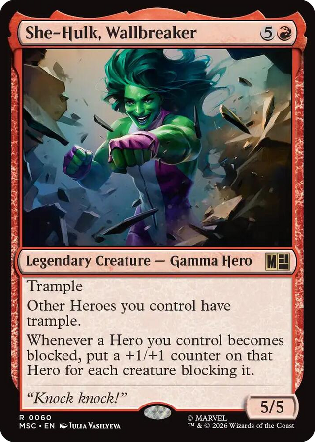 0060 She-Hulk, Wallbreaker R Commander: Marvel Super Heroes