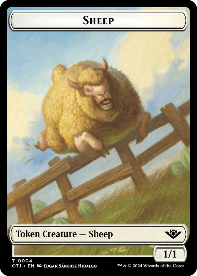 0004 Sheep // Plot Double-Sided Token T Outlaws of Thunder Junction