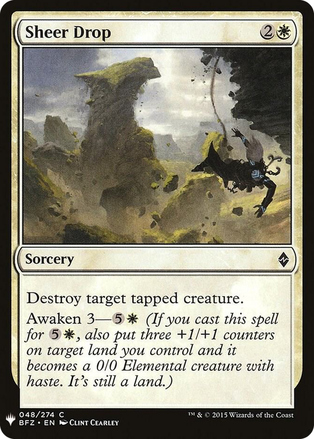 0048 Sheer Drop C The List Reprints