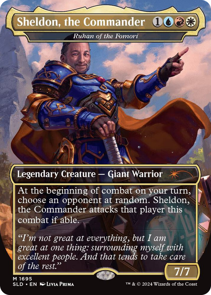 Sheldon, the Commander - Ruhan of the Fomori #1695 M - Secret Lair Drop Series Pokemon card