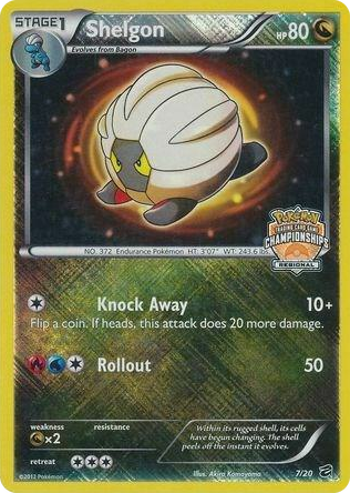 0007 Shelgon - 7/20 (Regional Championships) Promo League & Championship Cards