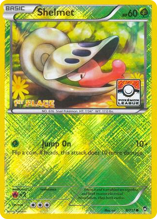 0008 Shelmet - 8/111 (Pokemon League) [1st Place] Promo League & Championship Cards