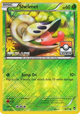 0008 Shelmet - 8/111 (Pokemon League) [2nd Place] Promo League & Championship Cards