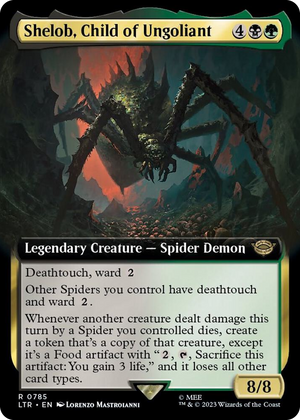 0785 Shelob, Child of Ungoliant (Extended Art) (Surge Foil) R Universes Beyond: The Lord of the Rings: Tales of Middle-earth