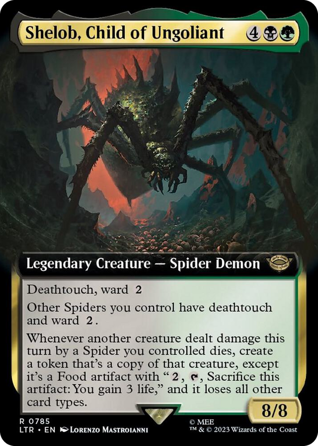 0785 Shelob, Child of Ungoliant (Extended Art) (Surge Foil) R Universes Beyond: The Lord of the Rings: Tales of Middle-earth