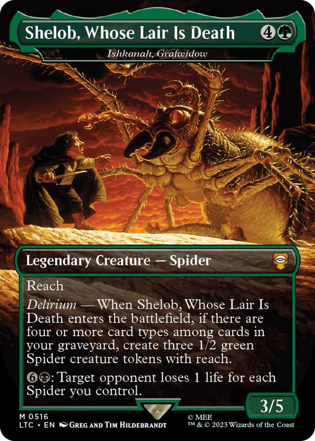 0516 Shelob, Whose Lair Is Death - Ishkanah, Grafwidow (Borderless) M Commander: The Lord of the Rings: Tales of Middle-earth