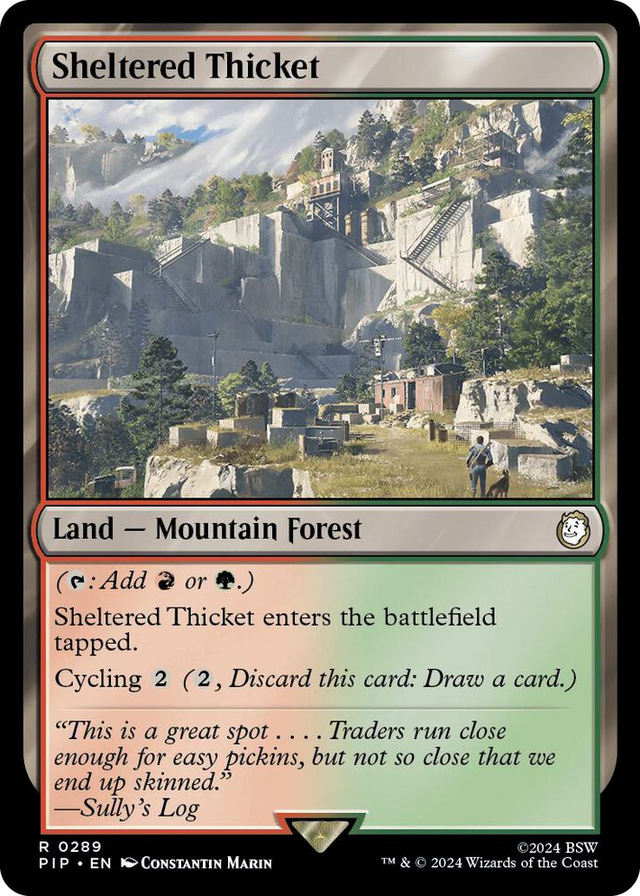 0289 Sheltered Thicket R Universes Beyond: Fallout