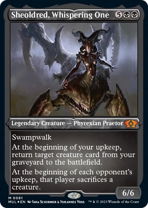 0081 Sheoldred, Whispering One (Foil Etched) M March of the Machine: Multiverse Legends