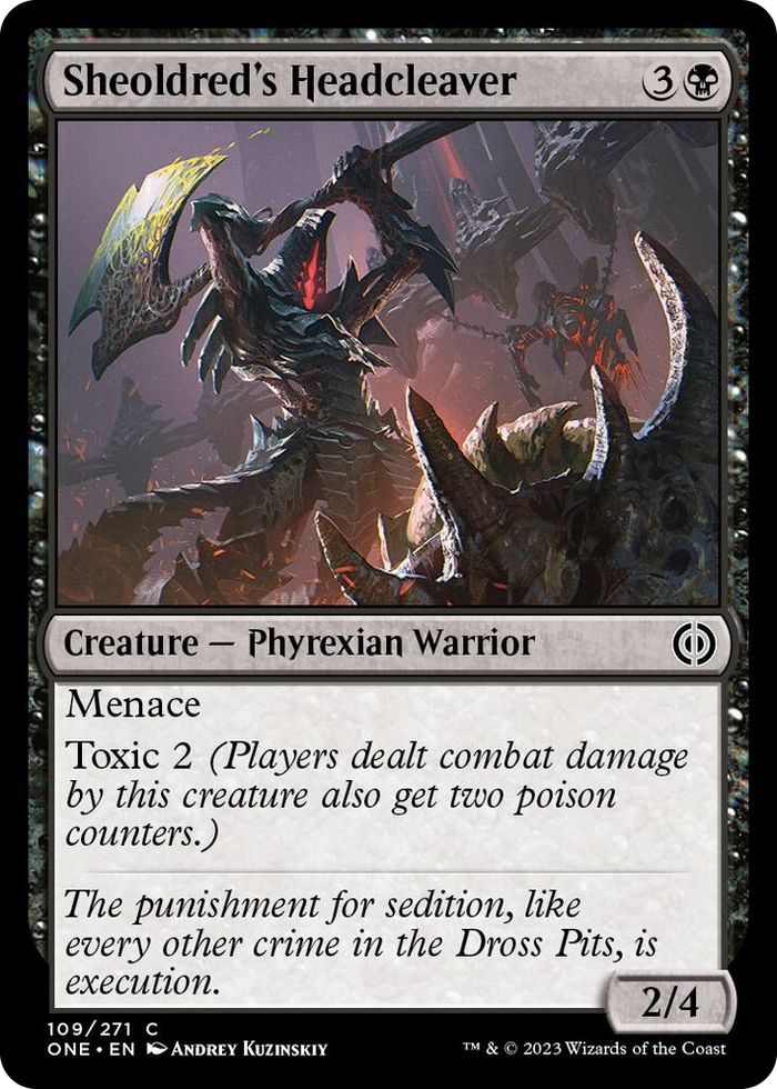 Sheoldred's Headcleaver #109 C - Phyrexia: All Will Be One Pokemon card